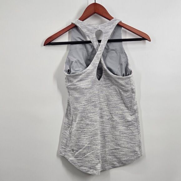 Lululemon Sweat Reps 2 In 1 Tank Size 8 Wee Are From Space Nimbus Battleship - Picture 2 of 4